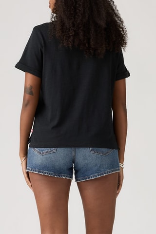 T-shirt Julie Slub - Zwart - Zwart