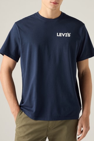 T-shirt Relaxed Fit Headline - Blauw