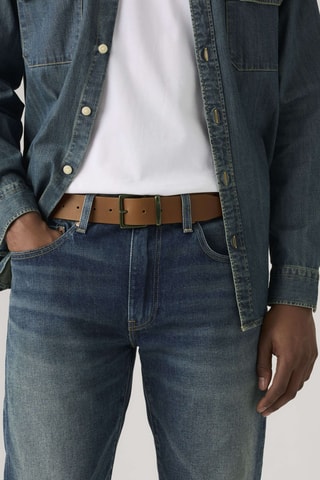 Leren Riem Flat Keeper - Bruin