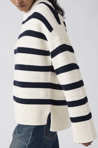 Trui - Wit - Wit en blauw