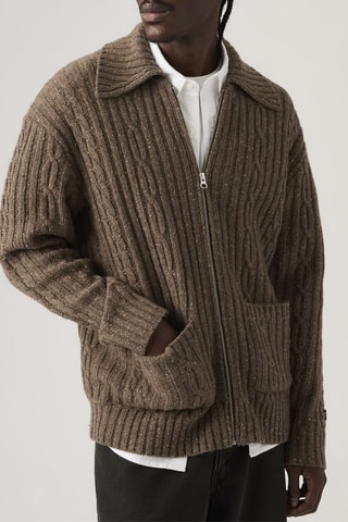 Wollen Vest Telegraph - Bruin - Bruin
