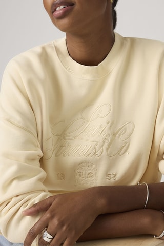 Trui Vintage Oversized Crew Roy - Geel