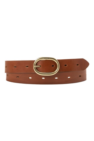 Leren Riem High Low - Zwart
