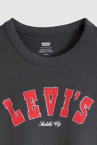 T-shirt Tabor Rhinestone Archival - Zwart