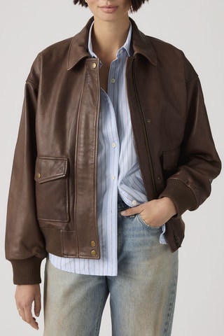 Schapenleren Jasje Kennedy Dad Jacket Genuine Vin - Bruin