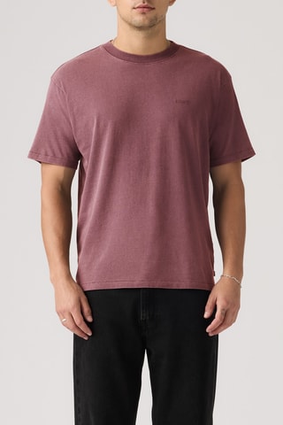 T-shirt Tab Vintage Grunge Wash Roan - Rood