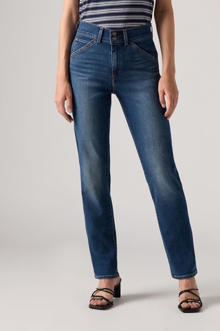 Jeans straight hoge taille 724™ - Petrolblauw - Blauw