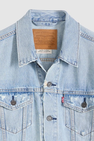 Spijkerjasje The Trucker Jacket Sashiko Patch - Lichtblauw