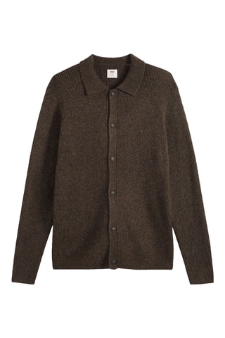 Vest Catalina Cardigan Chocolate Heathe - Bruin