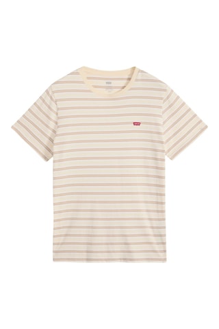 T-shirt - Beige - Wit