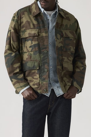 Jasje Frisko Jacket Phalarope Camo Print Demit - Groen