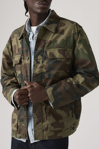Jasje Frisko Jacket Phalarope Camo Print Demit - Groen