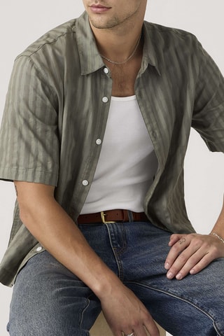Blouse Lama Boxy Mulled Basil - Groen