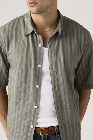 Blouse Lama Boxy Mulled Basil - Groen