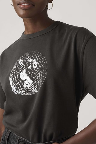 T-shirt Vintage Disco Ball Pirate G - Zwart