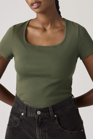 T-shirt Essential Sqrd Neck - Groen