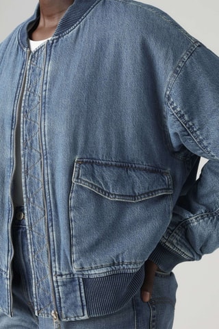 Jeans Bomberjack Andy Techy Jacket Romantic Rewind - Blauw