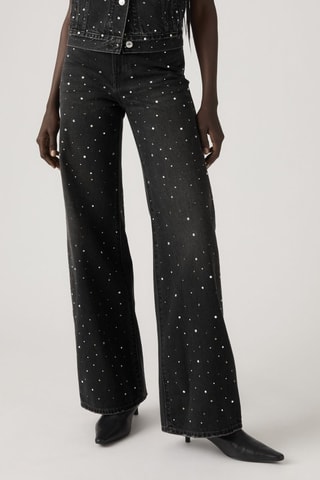 Jeans Wide Legs Ribcage - Zwart - Zwart