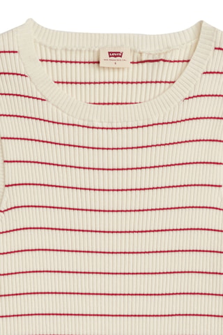 Top Tulip Jules Stripe Egret Egret / Hi - Rood