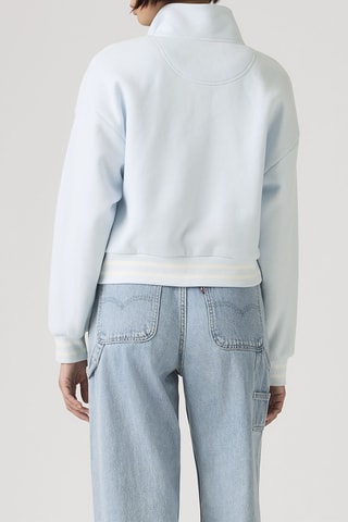 Sweater Everyday Quarter Zip Country Air Brushed - Hemelsblauw