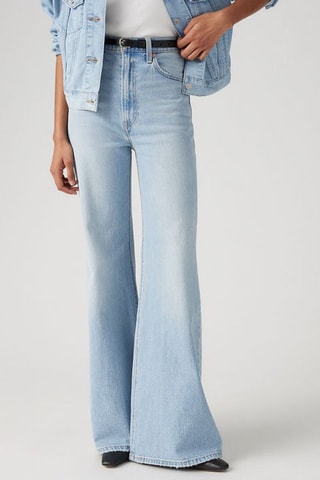 Flare Jeans Ribcage - Licht-indigoblauw - Blauw