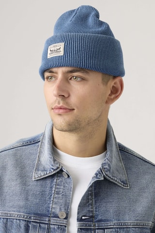 Muts Backpatch Beanie - Blauw