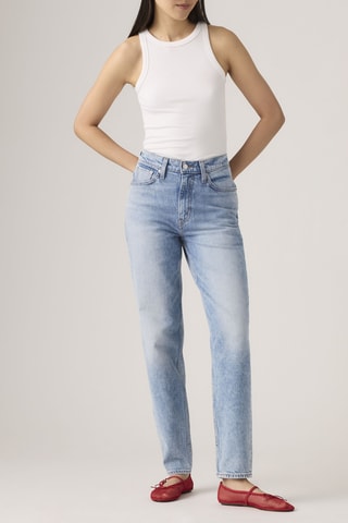 Jeans mom 80's - Hemelsblauw - Blauw