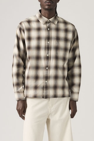 Blouse Duboce Boxy Over James Plaid Vintag - Kaki