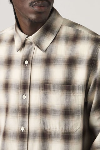 Blouse Duboce Boxy Over James Plaid Vintag - Kaki