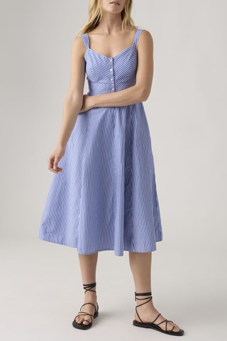 Mouwloze midi-jurk - Blauw - Blauw