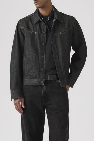Spijkerjasje Market Miners Trucker Twist And Sew T - Zwart