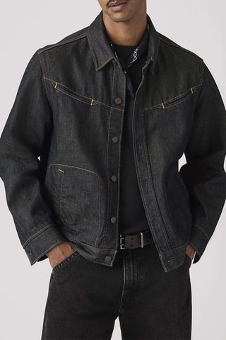 Spijkerjasje Market Miners Trucker Twist And Sew T - Zwart