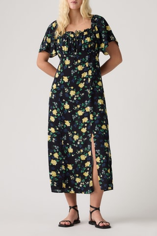 Midi-jurk Amara Column Flutter Slv Midi Dreshei - Wit