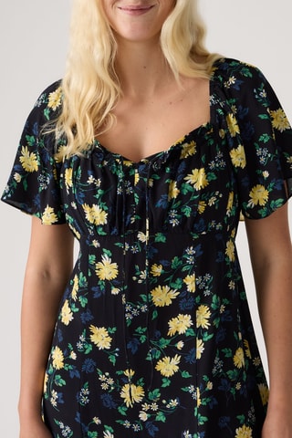Midi-jurk Amara Column Flutter Slv Midi Dreshei - Wit