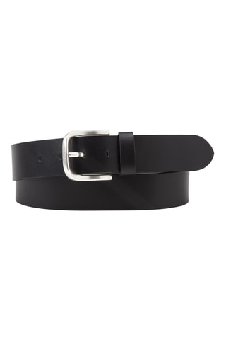 Leren Riem High Slim - Zwart