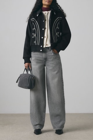 Wollen Jasje Lennox Rodeo Jacket Night - Zwart