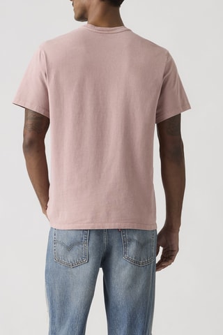T-shirt Essential Pocket Garment Dye Fa17229 - Roze
