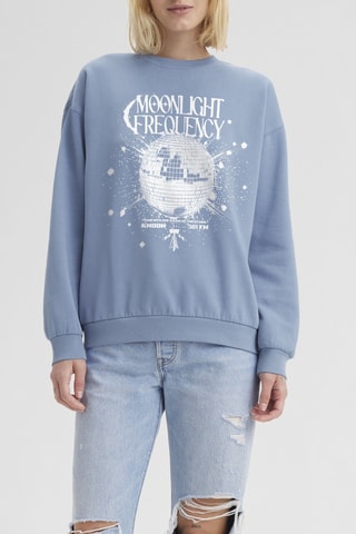 Sweater Graphic Salinas Crew Moonlight F - Blauw