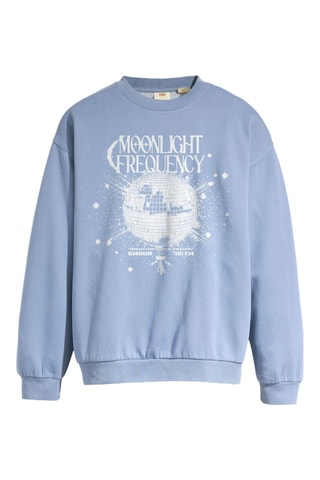 Sweater Graphic Salinas Crew Moonlight F - Blauw