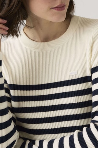 T-shirt Rib Adrienne Stripe Egret - Ecru