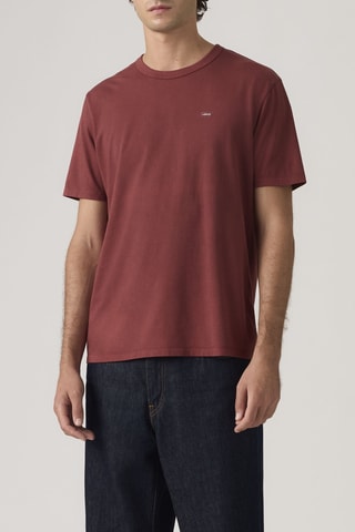 T-shirt  Original Garment Dye Oxblood - Rood