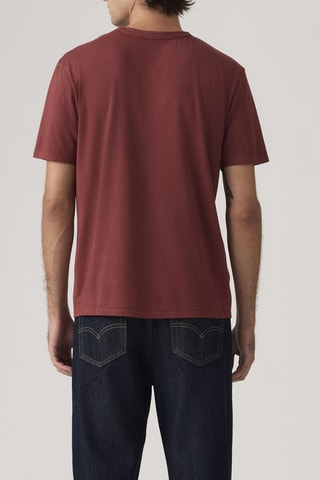 T-shirt  Original Garment Dye Oxblood - Rood