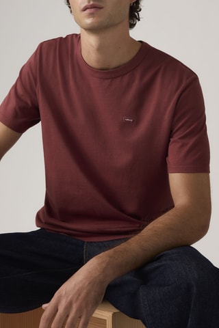 T-shirt  Original Garment Dye Oxblood - Rood