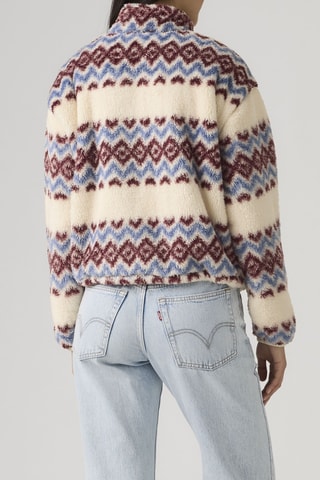 Fleece sweater Gemma Sherpa Fleece Diamond - Wit