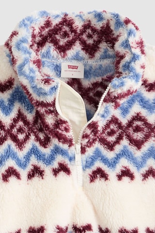 Fleece sweater Gemma Sherpa Fleece Diamond - Wit