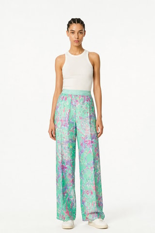 Pantalon en soie - Beige clair