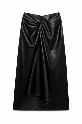 Jupe midi taille haute - Noir