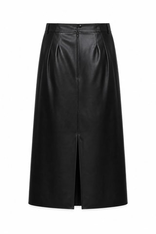 Jupe midi taille haute - Noir