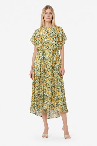 Robe midi en soie - Multicolore