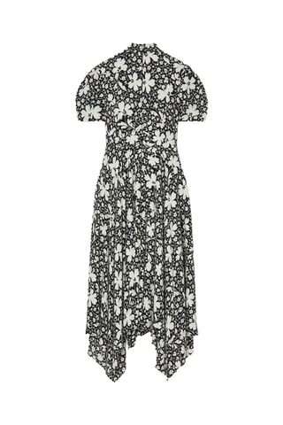 Robe midi en soie - Noir